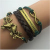 Leather Jewelry Bracelet Multi Double Layer Infinity